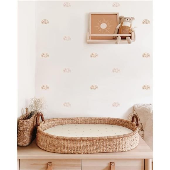 Muslin Bassinet Sheet for Baby Girl Boy,Stylish Boho Cotton Fitted for Hourglass - Picture 7 of 7